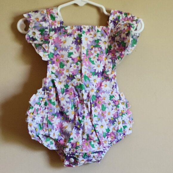 Younger Tree - Baby Girls Cotton Vintage Floral Romper Size 90/9-12M NEW - Picture 2 of 7